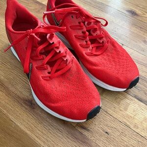 Nike Red and Black Athletic Shoes with Breathable Mesh